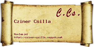 Cziner Csilla névjegykártya